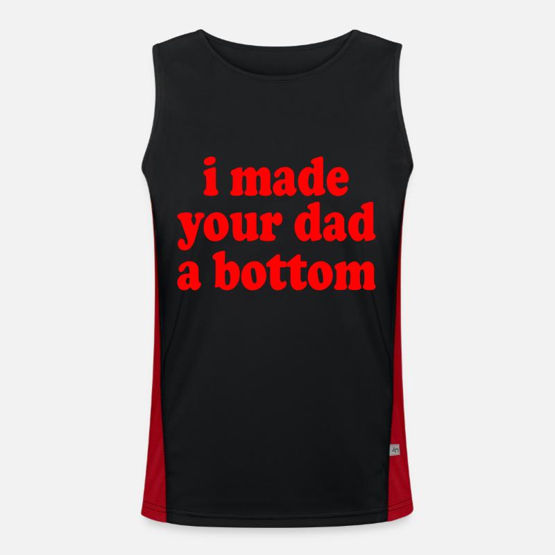 I made your dad a bottom Funktionelles Kontrast-Tank Top für Männer 