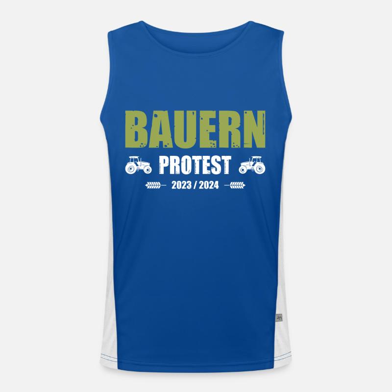 Bauernprotest Bauerndemo Bauer Landwirt Demo Funktionelles Kontrast-Tank Top für Männer 