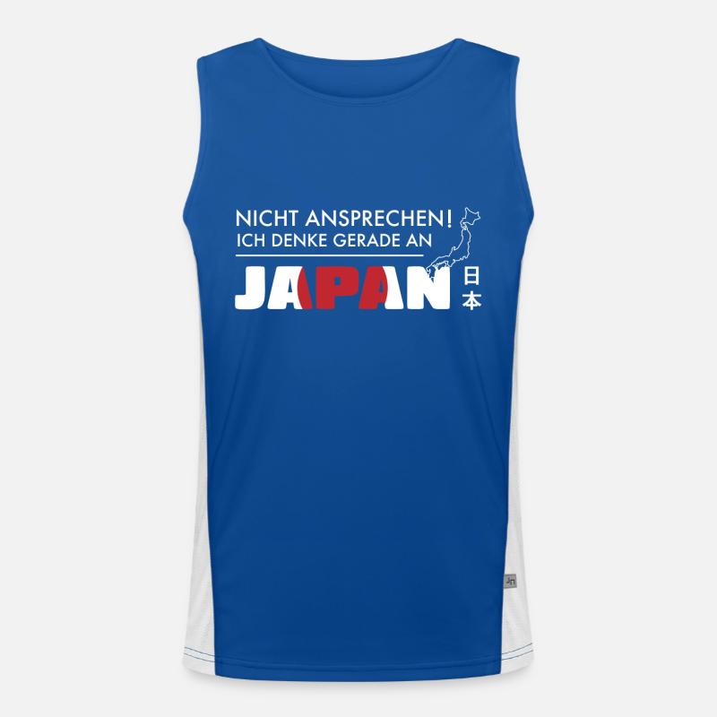 Nicht ansprechen! Ich denke gerade an Japan! Funktionelles Kontrast-Tank Top für Männer 
