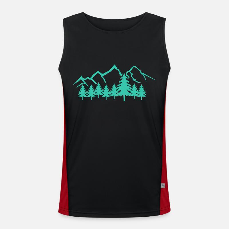 mountains Funktionelles Kontrast-Tank Top für Männer 