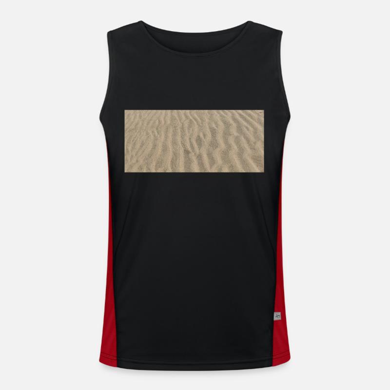 Sand horizontal Men's Functional Contrast Tank Top 