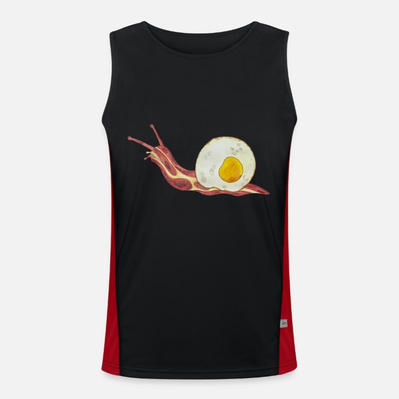 Baconschnecke Bacon and egg Spiegelei Funktionelles Kontrast-Tank Top für Männer 