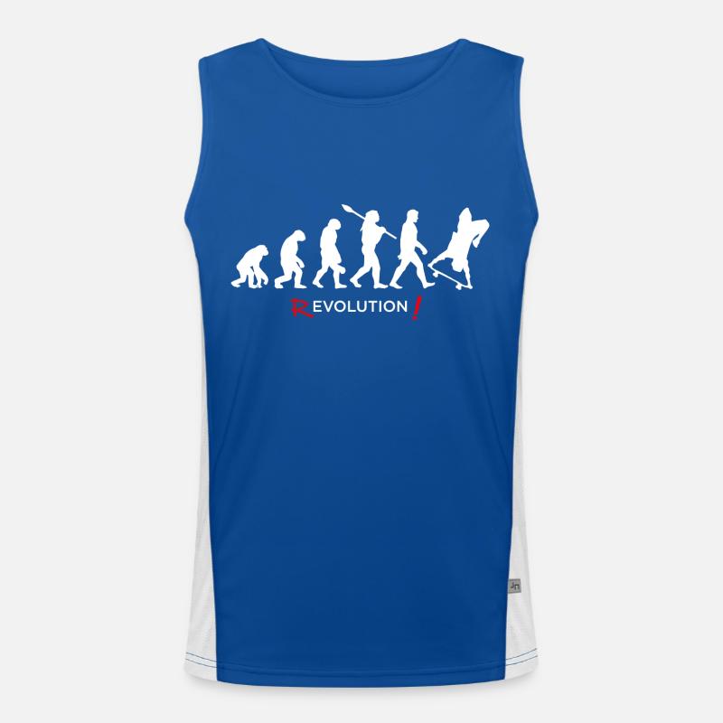 Revolution - Evolution Man Fun Twist 09 Funktionelles Kontrast-Tank Top für Männer 