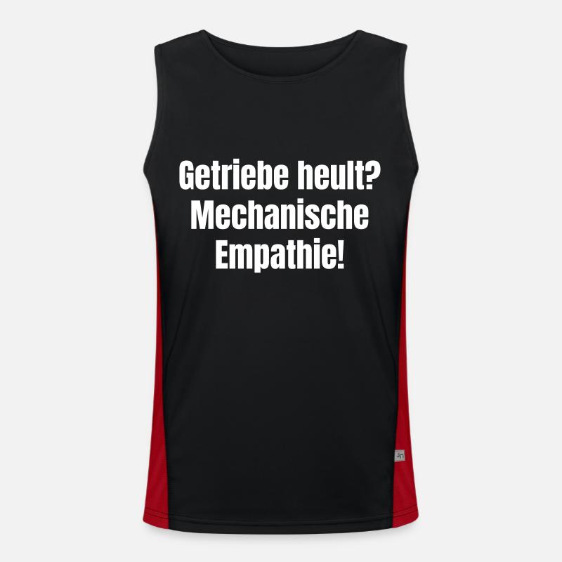 Gearbox howling? Mechanical empathy! - Men's Functional Contrast Tank Top  - black/red