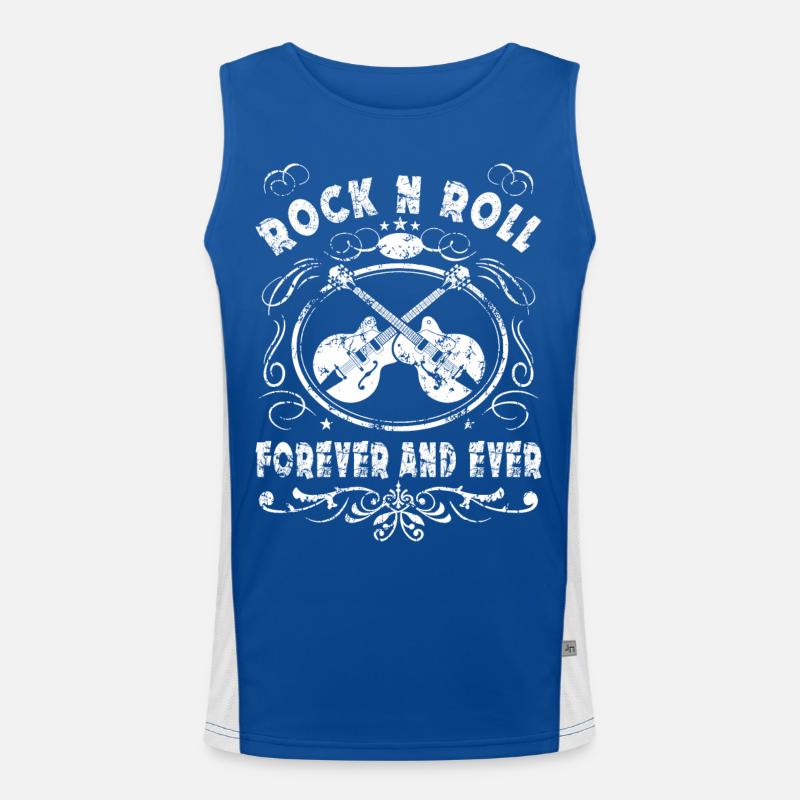 Rock N Roll Forever And Ever Graphic Débardeur respirant contrasté Homme 