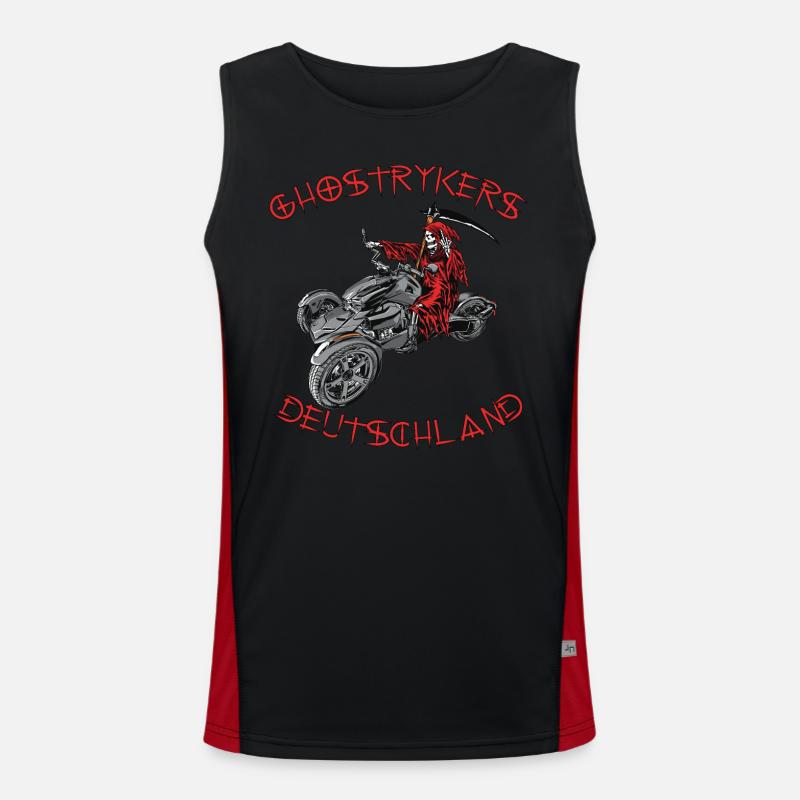 Ghostryker Germany Red Men's Functional Contrast Tank Top 