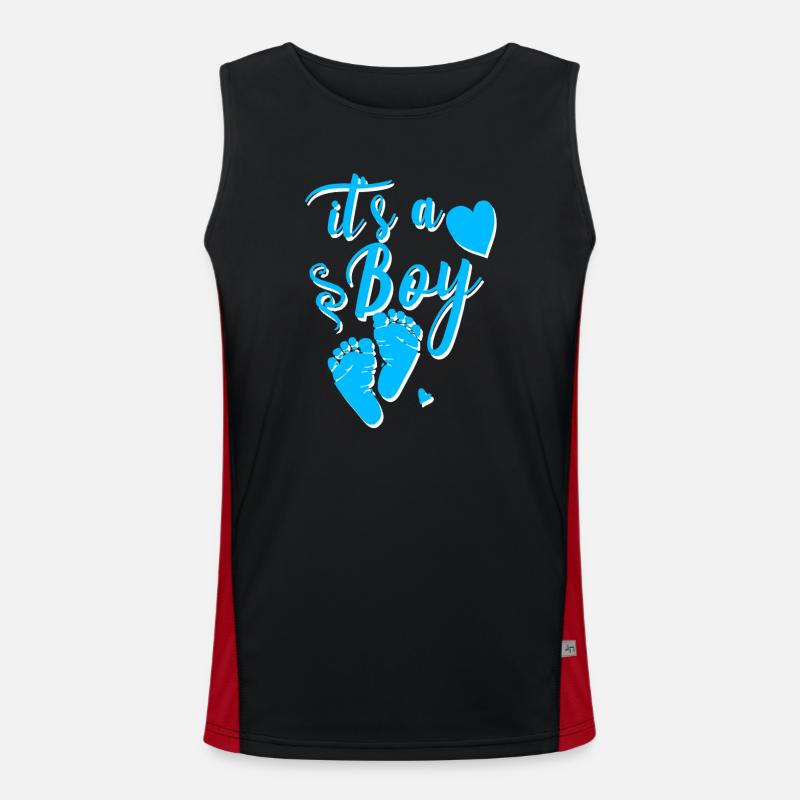 it s a boy 04 Funktionelles Kontrast-Tank Top für Männer 