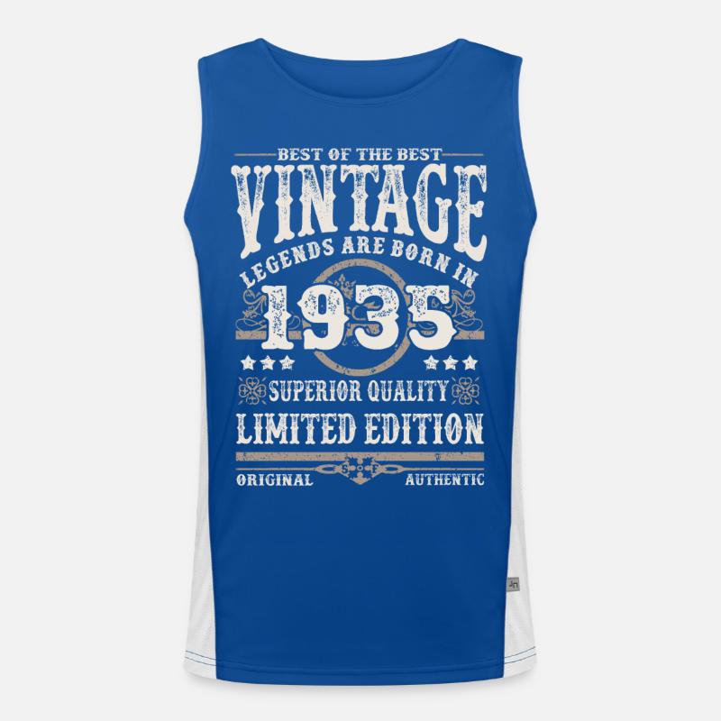 Legenden werden 1935 geboren Funktionelles Kontrast-Tank Top für Männer 