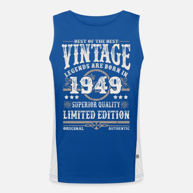 Legenden werden 1949 geboren Funktionelles Kontrast-Tank Top für Männer 