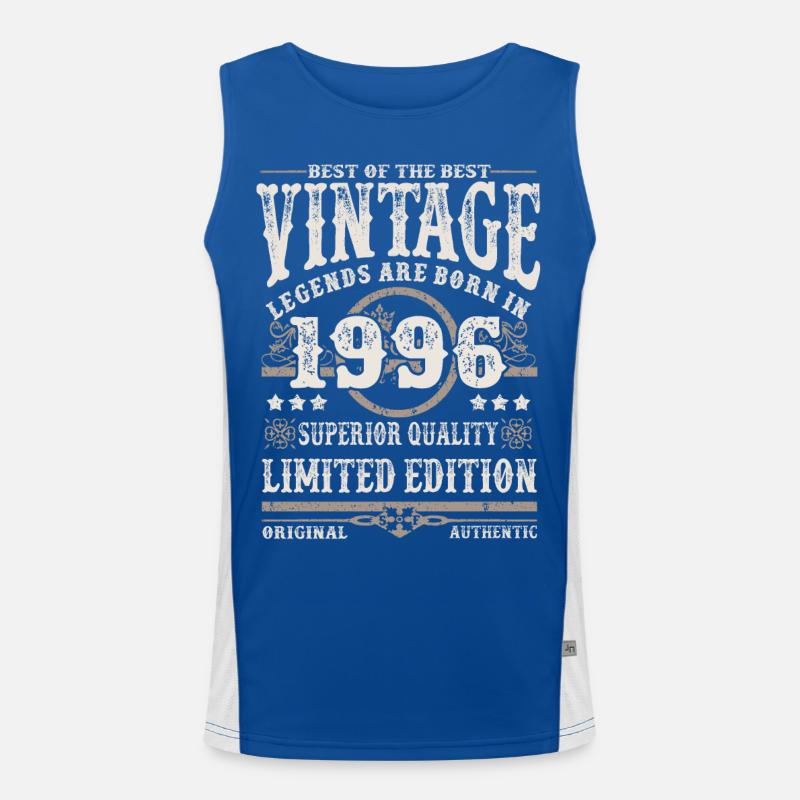 Legends are born in 1996 Men's Functional Contrast Tank Top 