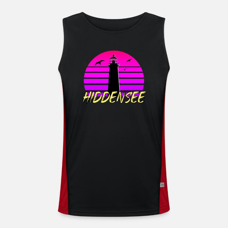 Hiddensee 80s Funktionelles Kontrast-Tank Top für Männer 