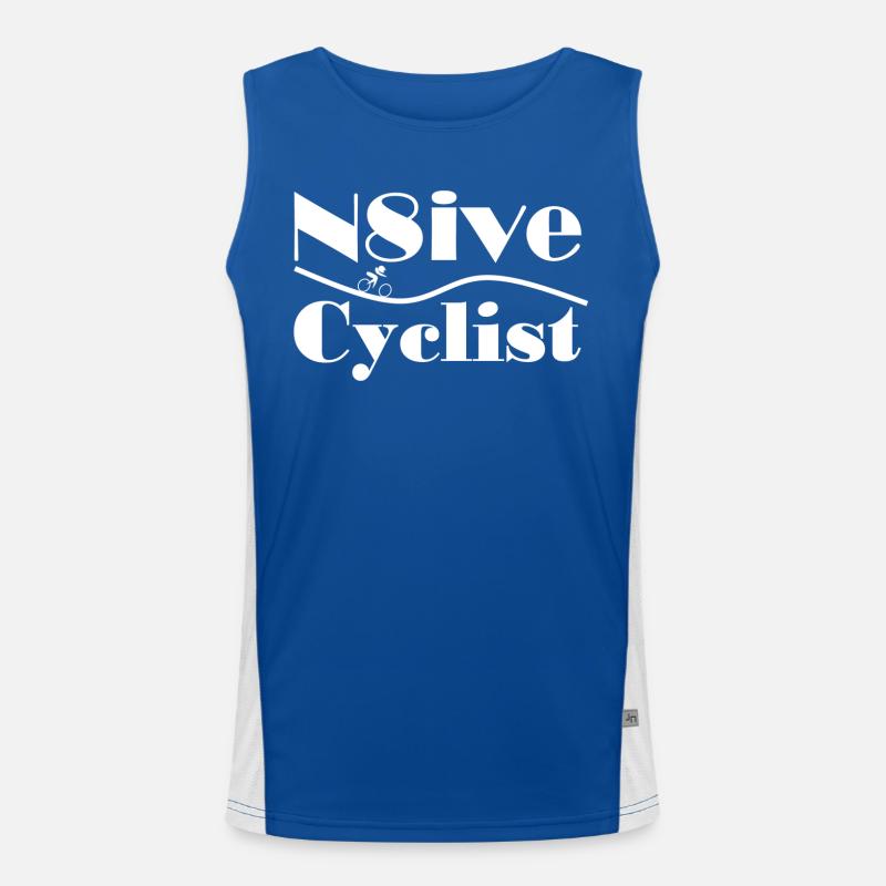 Native Cyclist - Einheimischer Radfahrer Funktionelles Kontrast-Tank Top für Männer 