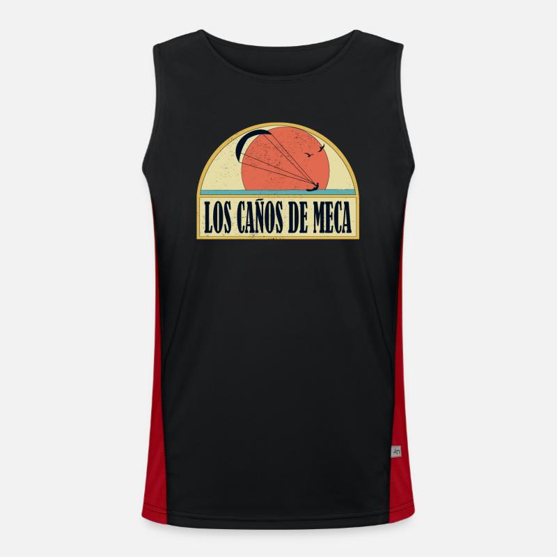 Kitesurfing Los Canos de Meca Men's Functional Contrast Tank Top 
