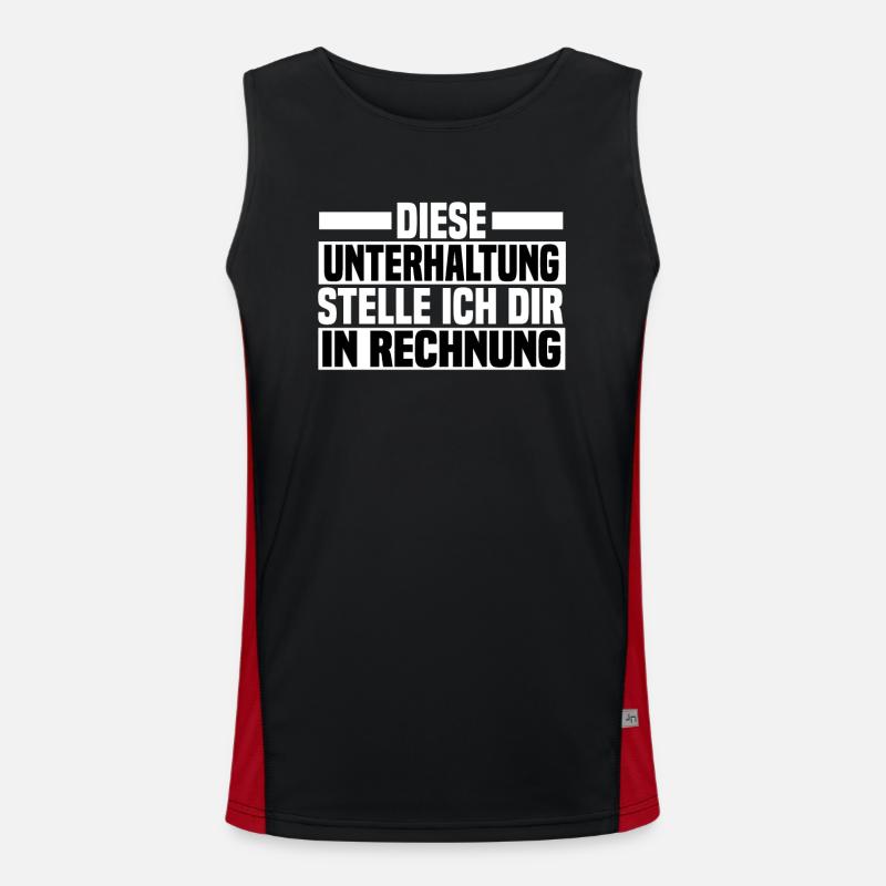 Diese Unterhaltung stelle ich Dir in Rechnung. Funktionelles Kontrast-Tank Top für Männer 