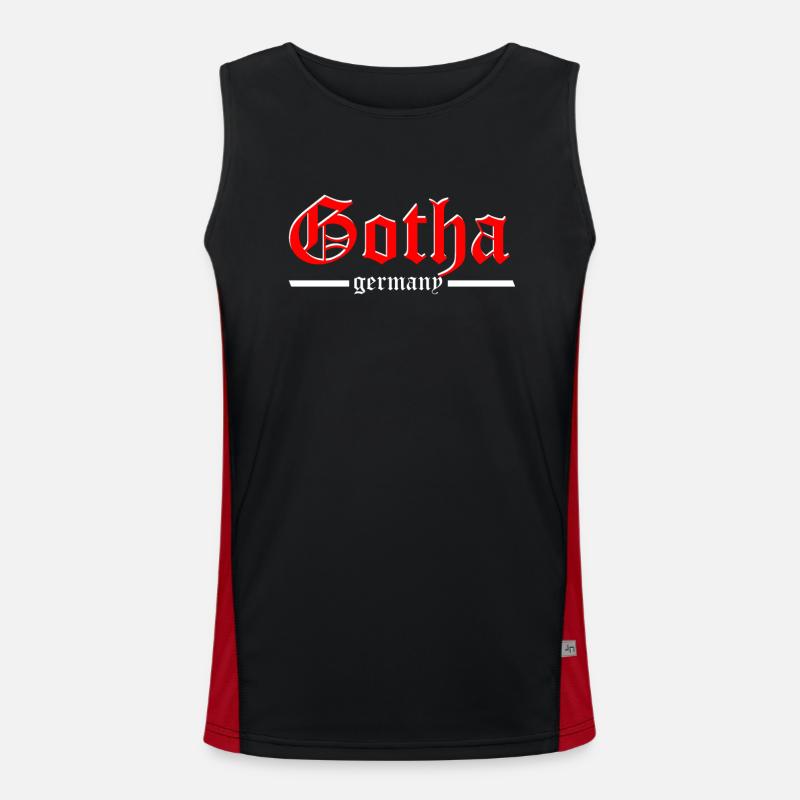 gotha germany altdeutsche Schrift Funktionelles Kontrast-Tank Top für Männer 