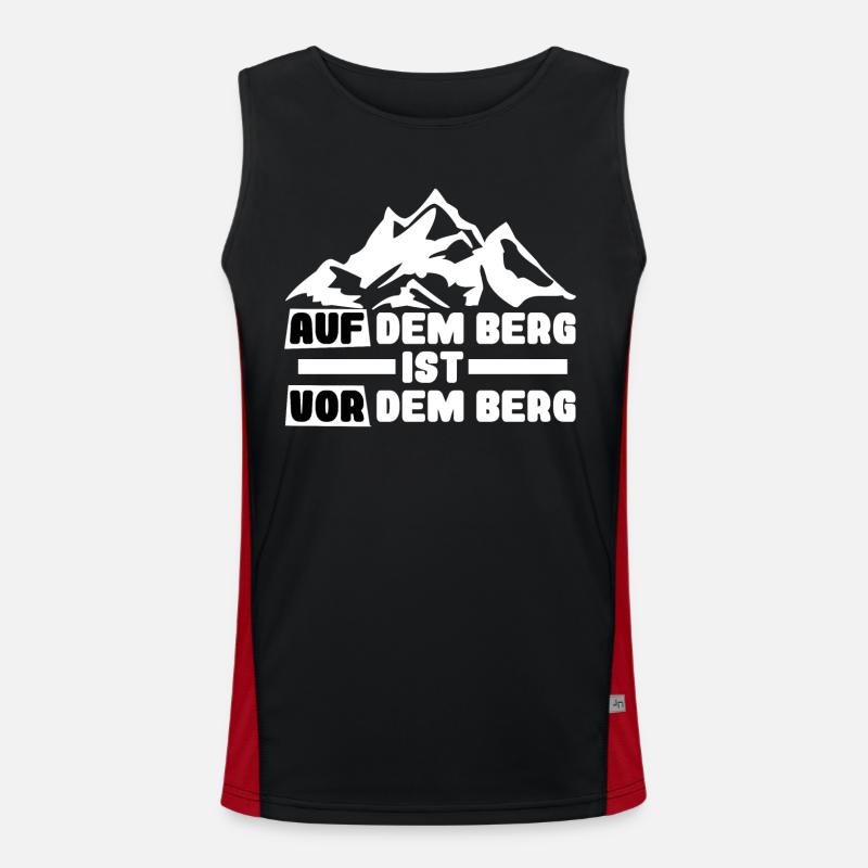 wanderer und Bergsteiger Spruch Funktionelles Kontrast-Tank Top für Männer 