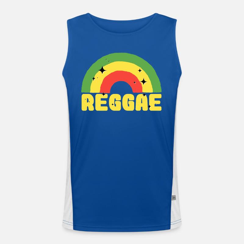 reggae Funktionelles Kontrast-Tank Top für Männer 