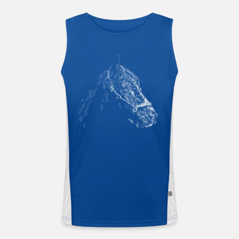Lignes de tête de cheval Art Débardeur respirant contrasté Homme 