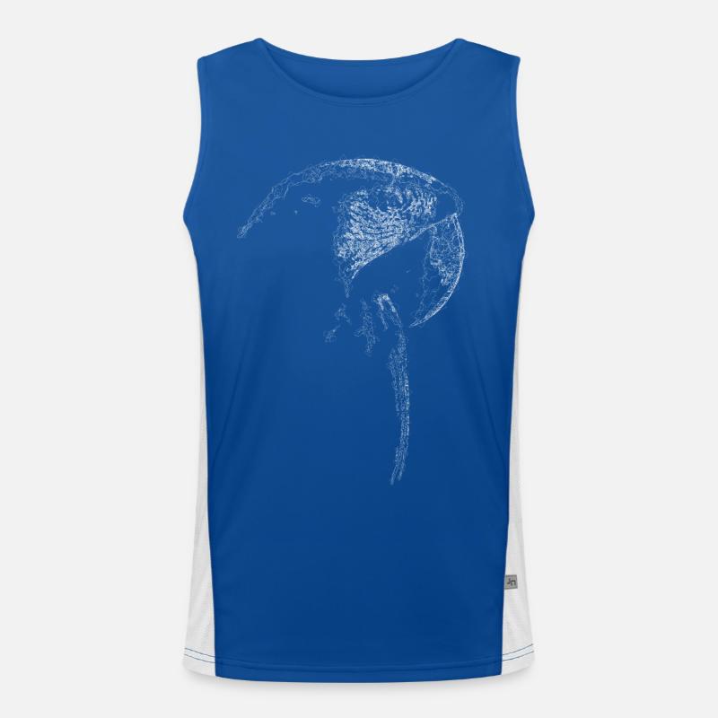 Macaw Lines Art Men's Functional Contrast Tank Top 