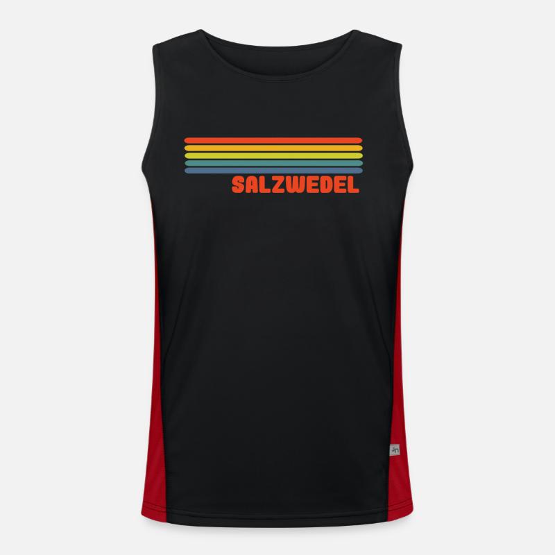 salzwedel Regenbogen Funktionelles Kontrast-Tank Top für Männer 