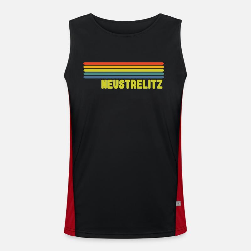 Neustrelitz Regenbogen Funktionelles Kontrast-Tank Top für Männer 