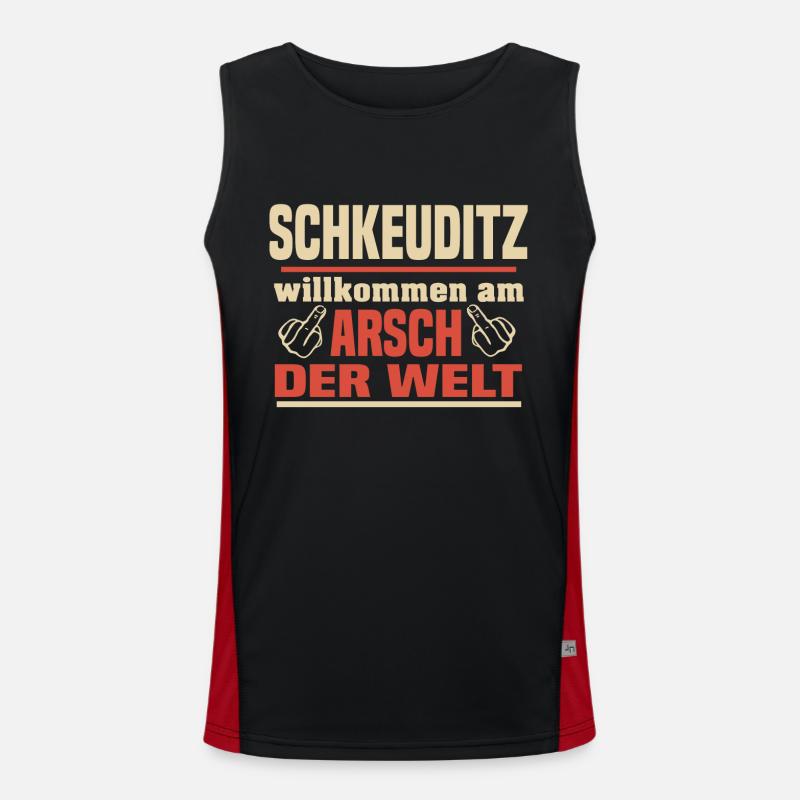 Schkeuditz Funktionelles Kontrast-Tank Top für Männer 