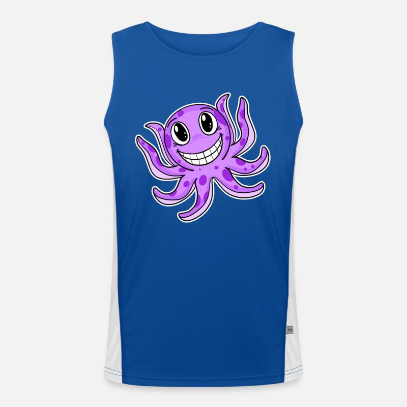 Octopus Squid Men's Functional Contrast Tank Top 