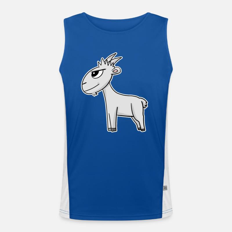 Ziege Funktionelles Kontrast-Tank Top für Männer 