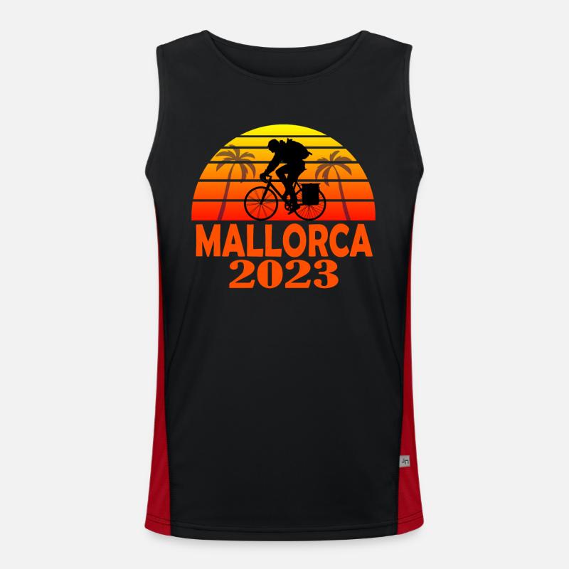 Fahrrad Mallorca 2023 Funktionelles Kontrast-Tank Top für Männer 