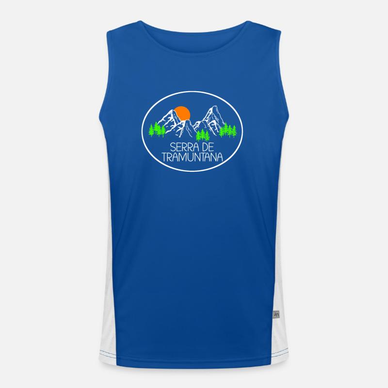 Mallorca Serra de Tramuntana Funktionelles Kontrast-Tank Top für Männer 