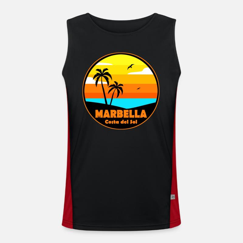 Marbella Funktionelles Kontrast-Tank Top für Männer 