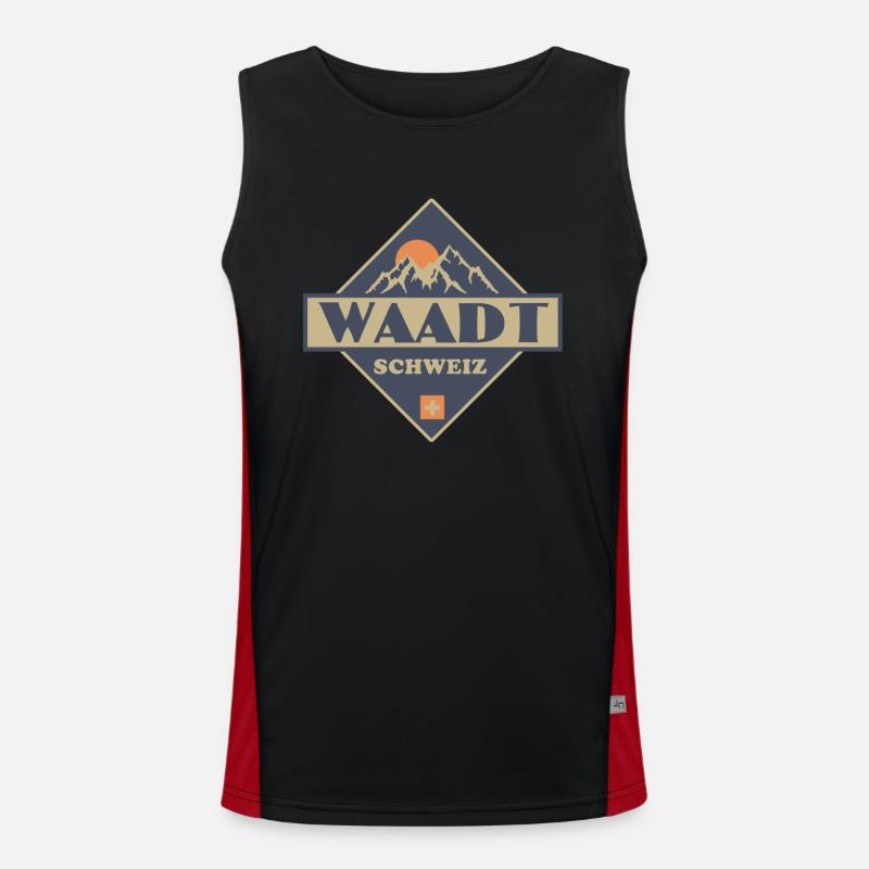 Waadt Vaud Funktionelles Kontrast-Tank Top für Männer 