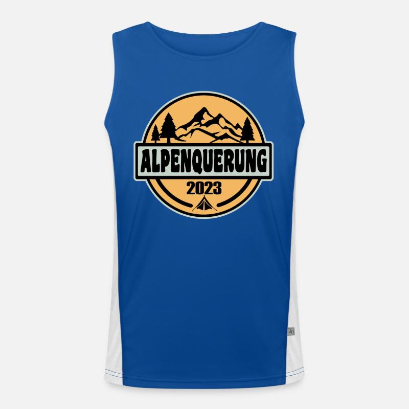 Alpenquerung 2023 Funktionelles Kontrast-Tank Top für Männer 