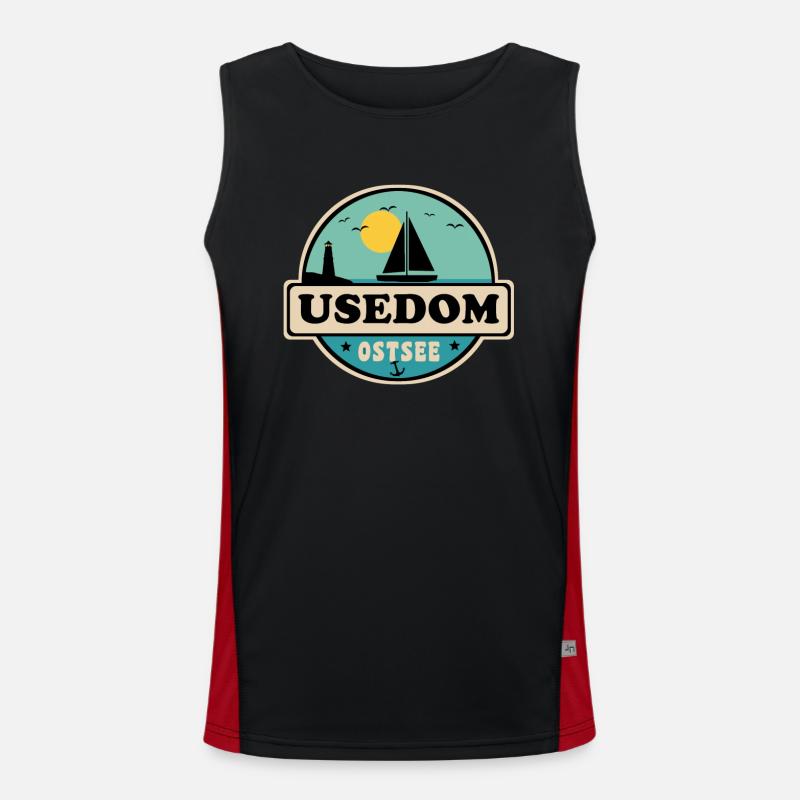 Usedom Funktionelles Kontrast-Tank Top für Männer 