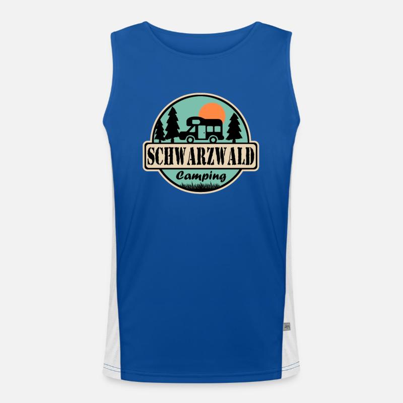 Schwarzwald Camping Funktionelles Kontrast-Tank Top für Männer 