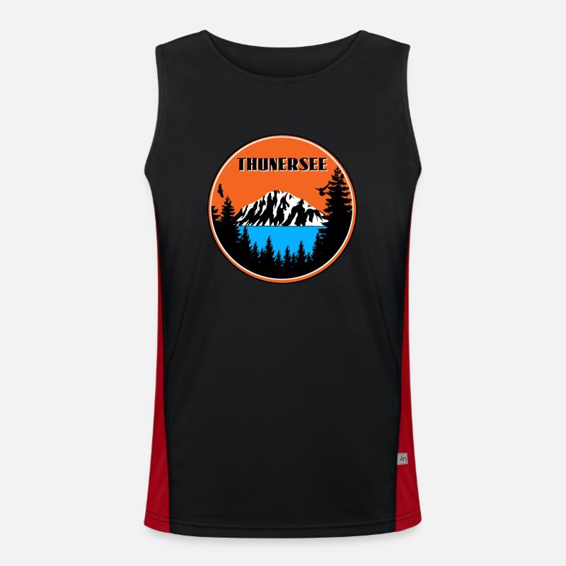 Thunersee Funktionelles Kontrast-Tank Top für Männer 