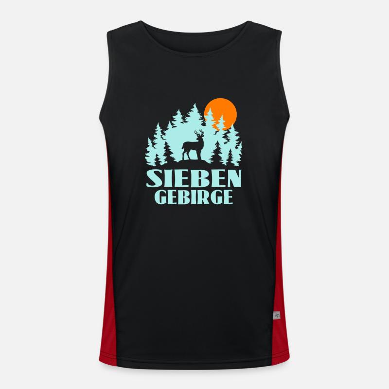 Siebengebirge Funktionelles Kontrast-Tank Top für Männer 