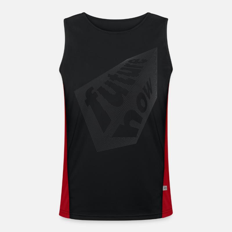 Future Now (3D Typography Edition) - Men's Functional Contrast Tank Top  - black/red