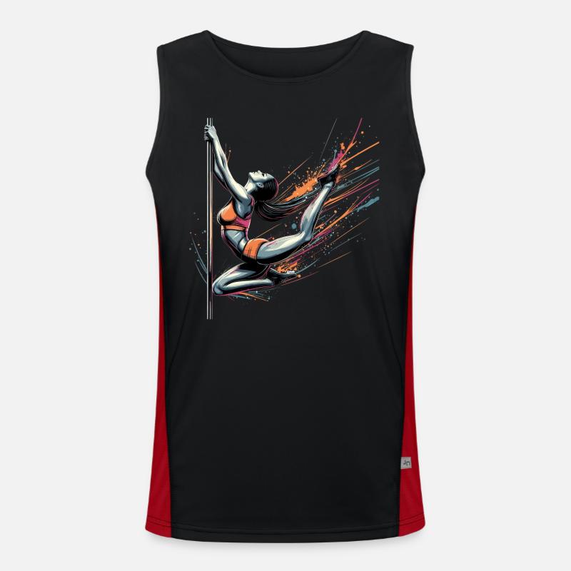 Pole dance dynamique couleurs cadeau Débardeur respirant contrasté Homme 