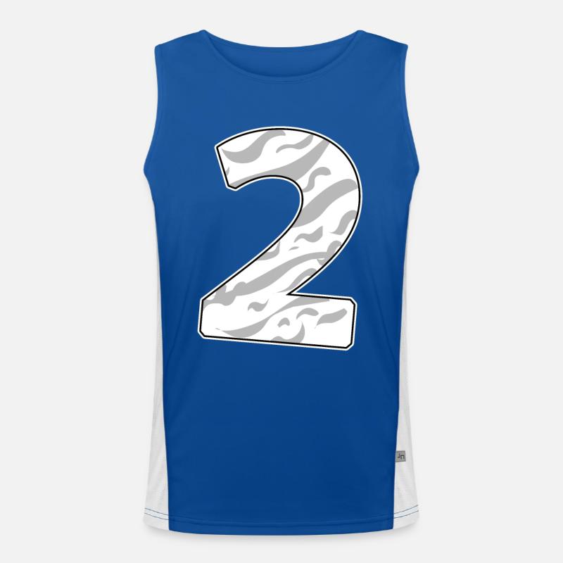 Number 2 Number Digit Men's Functional Contrast Tank Top 