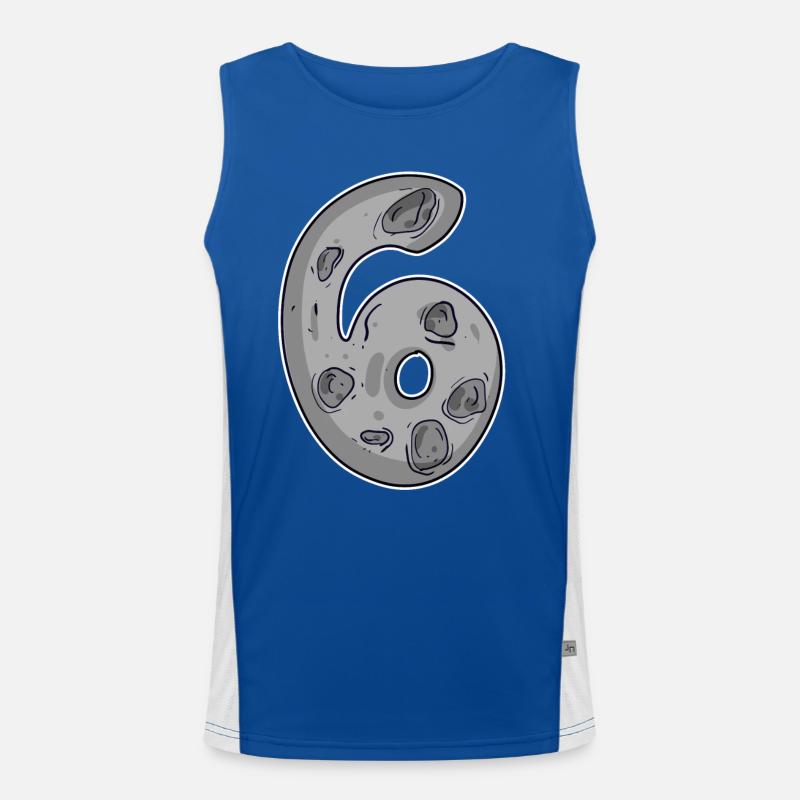 Numéro 6 Numéro Lune de l’espace Débardeur respirant contrasté Homme 