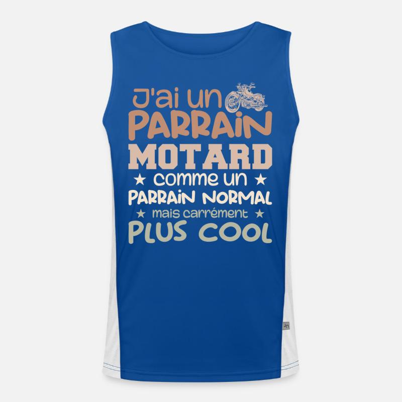 I have a biker godfather, motorcycle biker godfather gift Men's Functional Contrast Tank Top 