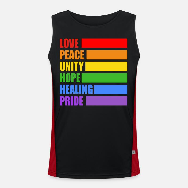 LGBTQ pride values Men's Functional Contrast Tank Top 