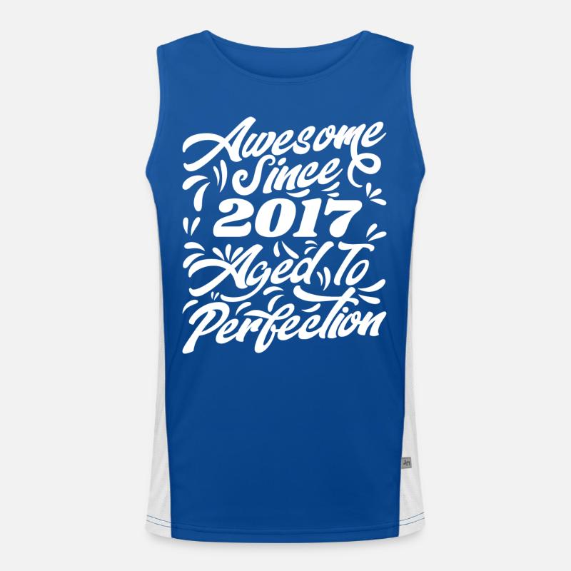 Awesome Since 2017 - Aged To Perfection, Gift 2017 Débardeur respirant contrasté Homme 