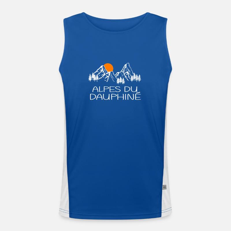 Alpes du Dauphine Funktionelles Kontrast-Tank Top für Männer 