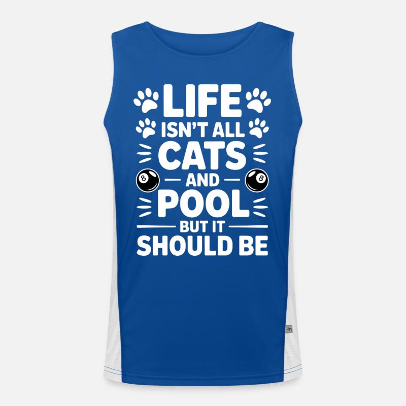 Pool Billiard Spruch Lustig Pool Billiard Geschenk Funktionelles Kontrast-Tank Top für Männer 
