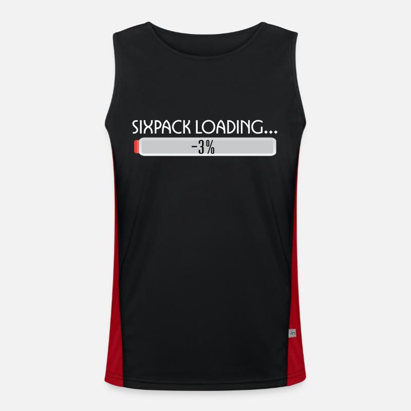 SIXPACK LOADING-2 - Men's Functional Contrast Tank Top  - black/red