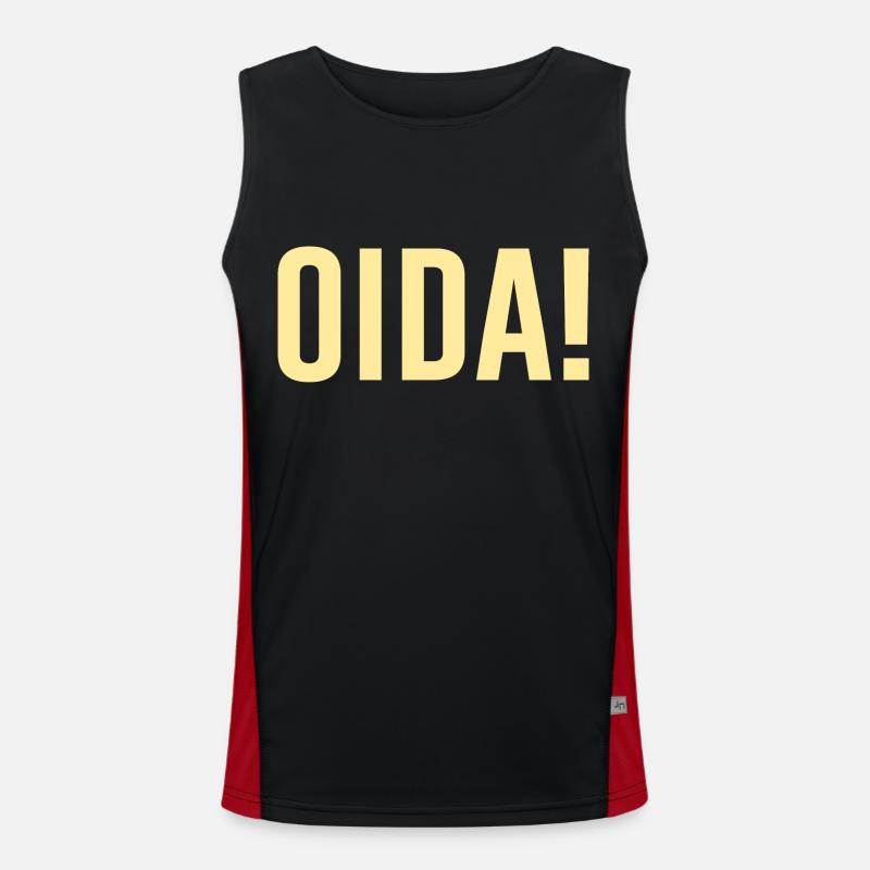 Oida Bavarian Austrian Austria - Men's Functional Contrast Tank Top - black/red