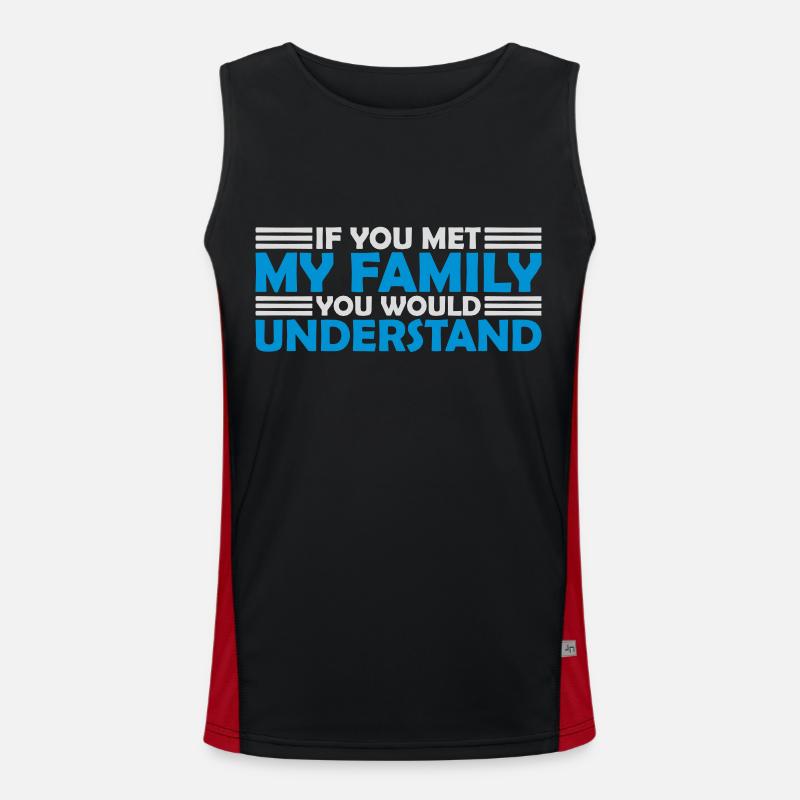you would understand quote - Men's Functional Contrast Tank Top - black/red