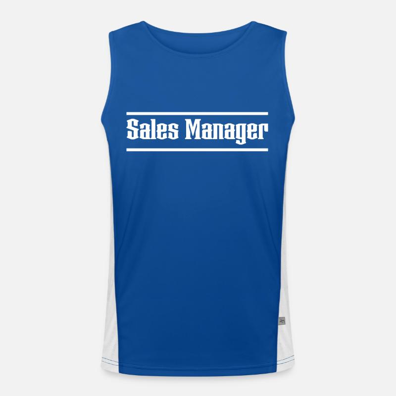 white Design Sales Manager Funktionelles Kontrast-Tank Top für Männer 